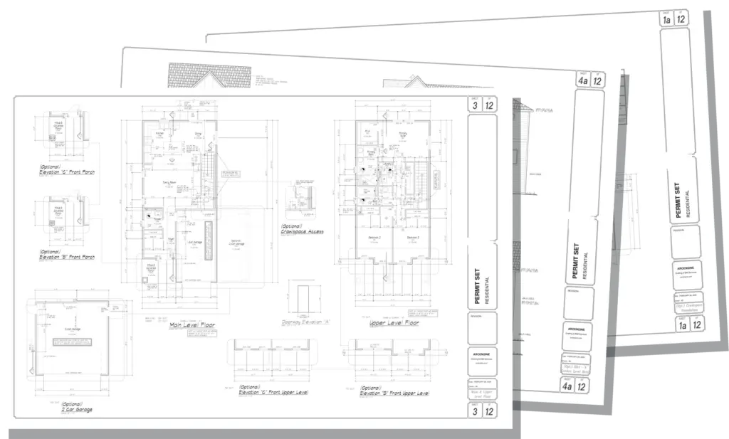 Approved United States residential permit drawing set