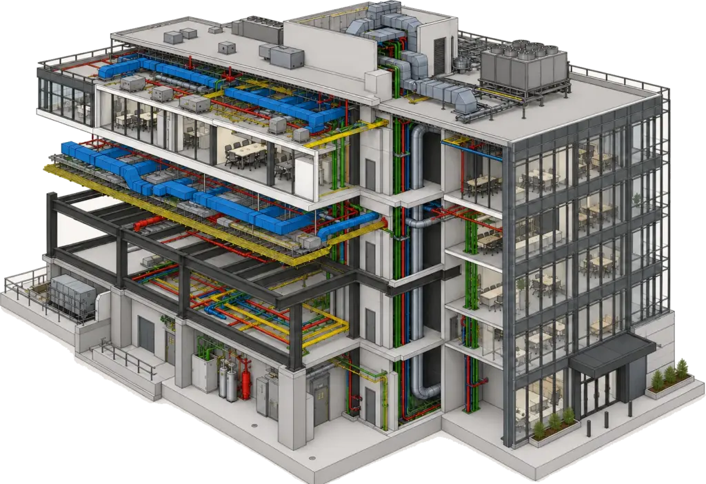 Standalone federated architectural, structural, and MEP coordination model