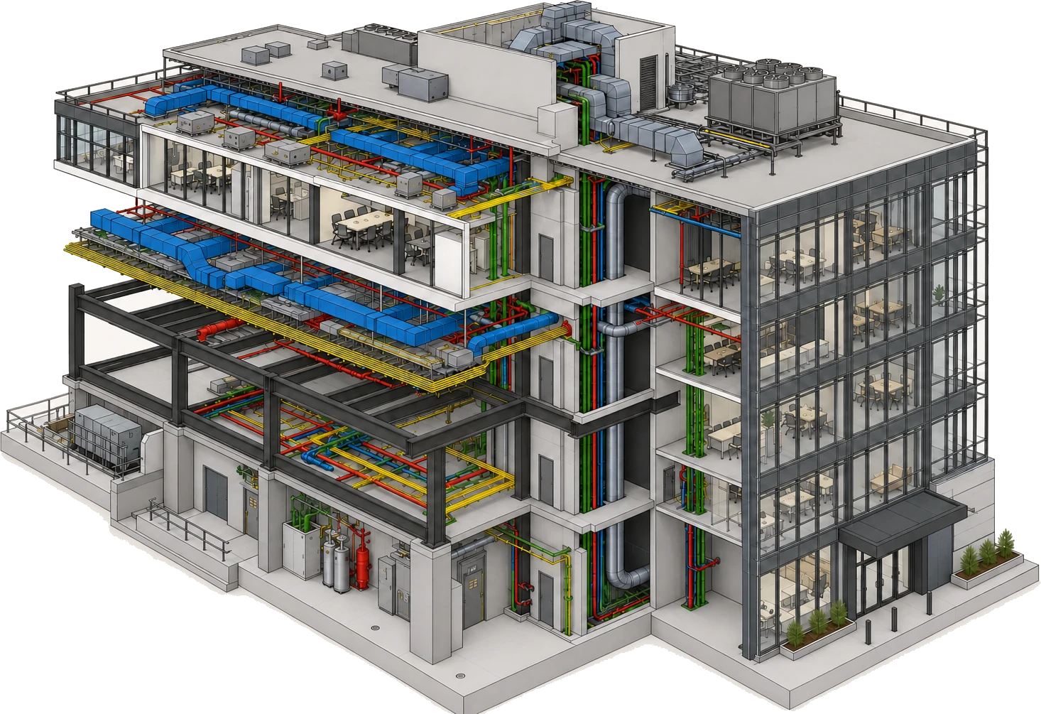Standalone federated architectural, structural, and MEP coordination model